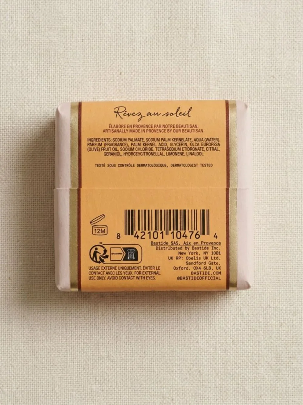 Bastide Fleur d'Oranger Provence Travel Soap 50g 1.7oz Orange Blossom (3 Pack)